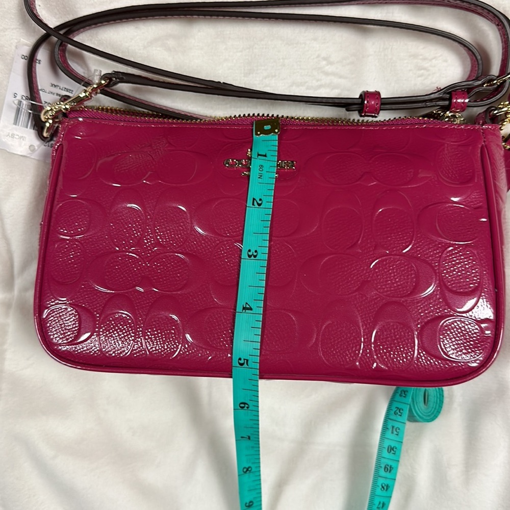NWT Cranberry Coach crossbody. - Picture 10 of 11